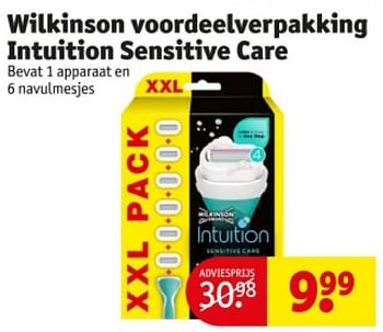 Promotions Wilkinson voordeelverpakking intuition sensitive care - Wilkinson - Valide de 16/04/2024 à 21/04/2024 chez Kruidvat