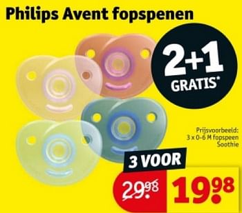 Promotions Fopspeen soothie - Philips - Valide de 16/04/2024 à 21/04/2024 chez Kruidvat