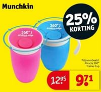 Promoties Miracle 360° trainer cup - Munchkin - Geldig van 16/04/2024 tot 21/04/2024 bij Kruidvat