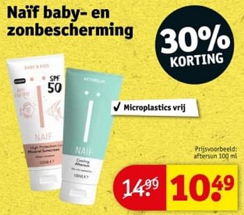 Promotions Naïf baby- en zonbescherming aftersun - Naif - Valide de 16/04/2024 à 21/04/2024 chez Kruidvat