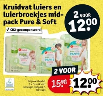 Promotions Pure + soft broekjes midpack 5 - Produit maison - Kruidvat - Valide de 16/04/2024 à 21/04/2024 chez Kruidvat