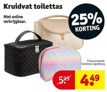 Promotions Toilettas regenboog - Produit maison - Kruidvat - Valide de 16/04/2024 à 21/04/2024 chez Kruidvat