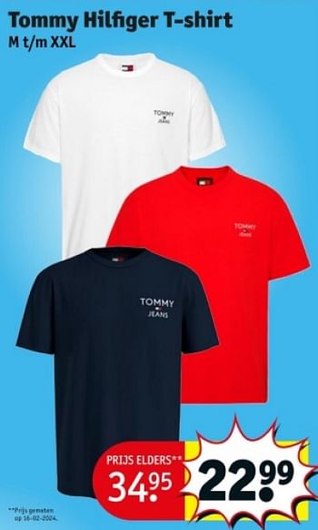 Promotions Tommy hilfiger t-shirt - Tommy Hilfiger - Valide de 16/04/2024 à 21/04/2024 chez Kruidvat