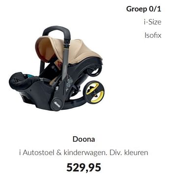 Promoties Doona i autostoel + kinderwagen - Doona - Geldig van 09/04/2024 tot 13/05/2024 bij BabyPark