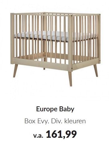 Promoties Europe baby box evy - Europe baby - Geldig van 09/04/2024 tot 13/05/2024 bij BabyPark