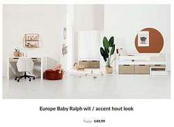 Europe baby ralph wit - accent hout look trapje