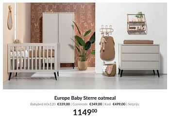 Promoties Europe baby sterre oatmeal - Europe baby - Geldig van 09/04/2024 tot 13/05/2024 bij BabyPark