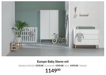 Promoties Europe baby sterre wit - Europe baby - Geldig van 09/04/2024 tot 13/05/2024 bij BabyPark