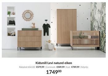 Promoties Kidsmill levi naturel eiken - Kidsmill - Geldig van 09/04/2024 tot 13/05/2024 bij BabyPark