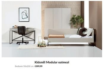Promoties Kidsmill modular oatmeal bedbank - Kidsmill - Geldig van 09/04/2024 tot 13/05/2024 bij BabyPark