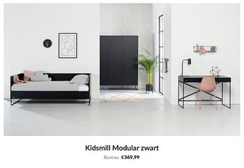 Promotions Kidsmill modular zwart bureau - Kidsmill - Valide de 09/04/2024 à 13/05/2024 chez BabyPark