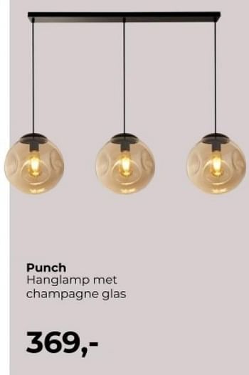 Promotions Punch hanglamp met champagne glas - Produit Maison - Lampidee - Valide de 01/04/2024 à 31/05/2024 chez Lampidee