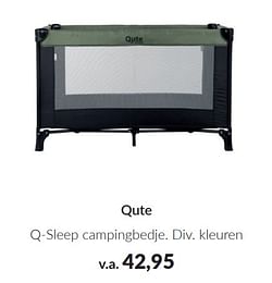 Qute q-sleep campingbedje