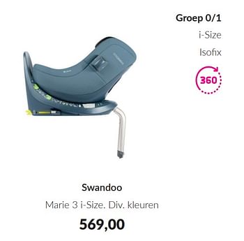 Promoties Swandoo marie 3 i-size - Swandoo - Geldig van 09/04/2024 tot 13/05/2024 bij BabyPark