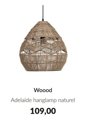 Promotions Woood adelaide hanglamp naturel - Woood - Valide de 09/04/2024 à 13/05/2024 chez BabyPark