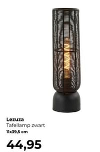 Lezuza tafellamp zwart-Huismerk - Lampidee