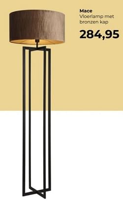 Mace vloerlamp met bronzen kap