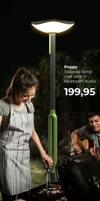Poppy staande lamp met solar bluetooth audio-Huismerk - Lampidee