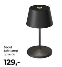 Seoul tafellamp op accu-Huismerk - Lampidee