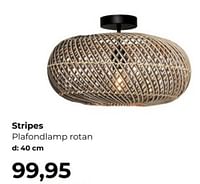 Stripes plafondlamp rotan-Huismerk - Lampidee