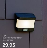 Try buitenlamp op solar met sensor-Huismerk - Lampidee