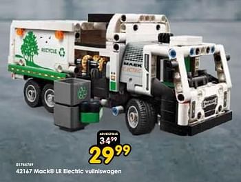 Promotions 42167 mack lr electric vuilniswagen - Lego - Valide de 30/03/2024 à 28/04/2024 chez ToyChamp