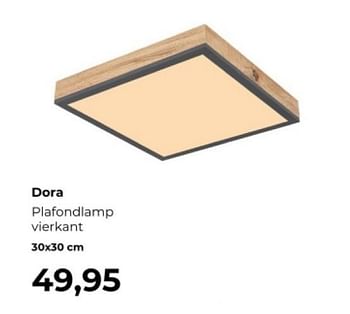 Promotions Dora plafondlamp vierkant - Produit Maison - Lampidee - Valide de 01/04/2024 à 31/05/2024 chez Lampidee