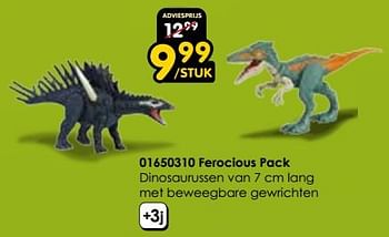 Promotions Ferocious pack - Jurassic World - Valide de 30/03/2024 à 28/04/2024 chez ToyChamp