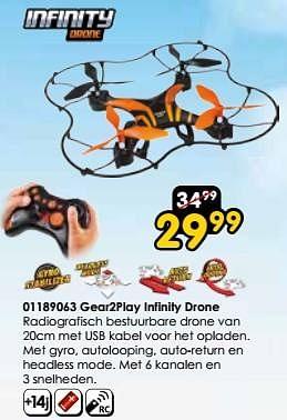 Promoties Gear2play infinity drone - Gear2Play - Geldig van 30/03/2024 tot 28/05/2024 bij ToyChamp