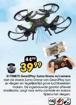 Promoties Gear2play zuma drone m-camera - Gear2Play - Geldig van 30/03/2024 tot 28/05/2024 bij ToyChamp