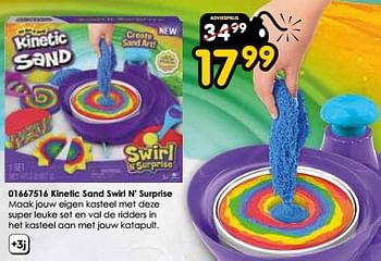 Promotions Kinetic sand swirl n` surprise - Produit Maison - Toychamp - Valide de 30/03/2024 à 28/04/2024 chez ToyChamp
