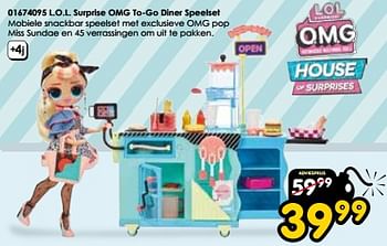 Promotions L.o.l. surprise omg to-go diner speelset - LOL Surprise - Valide de 30/03/2024 à 28/04/2024 chez ToyChamp