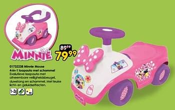 Promoties Minnie mouse 4-in-1 loopauto met schommel - Minnie Mouse - Geldig van 30/03/2024 tot 28/05/2024 bij ToyChamp
