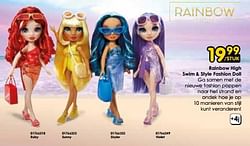 Rainbow high swim + style fashion doll violet