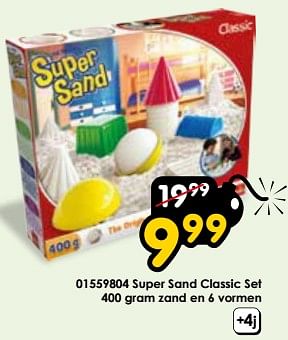 Promotions Super sand classic set 400 gram zand en 6 vormen - Produit Maison - Toychamp - Valide de 30/03/2024 à 28/04/2024 chez ToyChamp