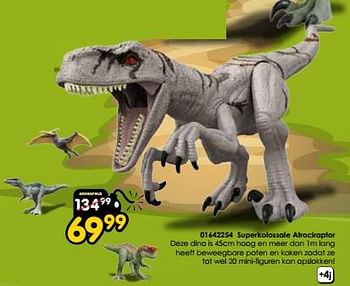 Promoties Superkolossale atrociraptor - Jurassic World - Geldig van 30/03/2024 tot 28/04/2024 bij ToyChamp
