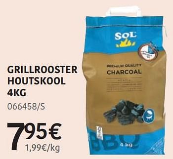 Promoties Grillrooster houtskool - Sol - Geldig van 04/04/2024 tot 30/06/2024 bij HandyHome