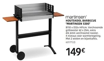 Promoties Houtskool barbecue martinsen 5300 - Martinsen - Geldig van 04/04/2024 tot 30/06/2024 bij HandyHome
