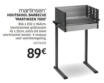 Promoties Houtskool barbecue martinsen 7000 - Martinsen - Geldig van 04/04/2024 tot 30/06/2024 bij HandyHome