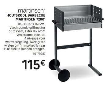 Promoties Houtskool barbecue martinsen 7200 - Martinsen - Geldig van 04/04/2024 tot 30/06/2024 bij HandyHome