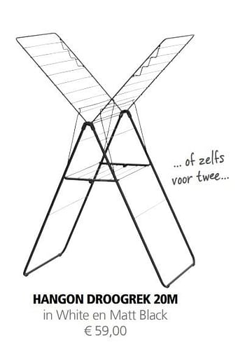 Promotions Hangon droogrek - Brabantia - Valide de 08/04/2024 à 31/05/2024 chez Multi Bazar