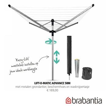 Promotions Lift o matic advance - Brabantia - Valide de 08/04/2024 à 31/05/2024 chez Multi Bazar