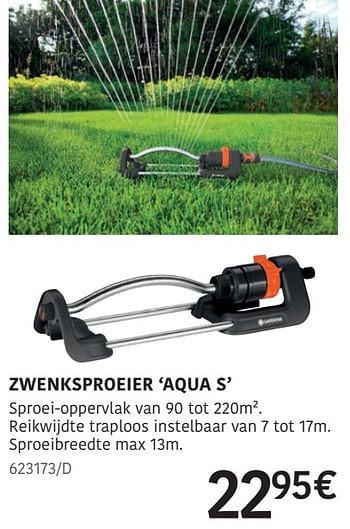 Promotions Zwenksproeier aqua s - Gardena - Valide de 04/04/2024 à 30/06/2024 chez HandyHome