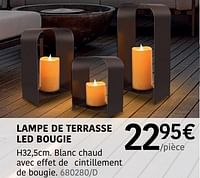 Promotions Lampe de terrasse led bougie - Produit Maison - HandyHome - Valide de 04/04/2024 à 30/06/2024 chez HandyHome