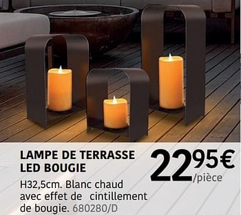 Promoties Lampe de terrasse led bougie - Huismerk - HandyHome - Geldig van 04/04/2024 tot 30/06/2024 bij HandyHome