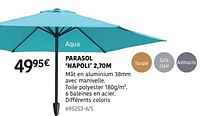 Promotions Parasol napoli - Produit Maison - HandyHome - Valide de 04/04/2024 à 30/06/2024 chez HandyHome