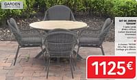 Promotions Set de jardin edison 1 table ronde + 4 chaises triton - Garden Impressions - Valide de 04/04/2024 à 30/06/2024 chez HandyHome