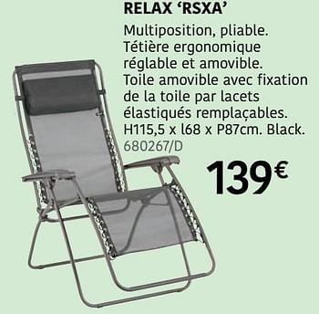 Promoties Relax rsxa - Lafuma - Geldig van 04/04/2024 tot 30/06/2024 bij HandyHome