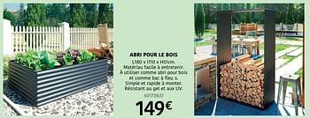Promoties Abri pour le bois - Huismerk - HandyHome - Geldig van 04/04/2024 tot 30/06/2024 bij HandyHome