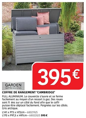 Promoties Coffre de rangement cambridge - Garden Impressions - Geldig van 04/04/2024 tot 30/06/2024 bij HandyHome